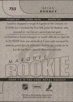 2009-10 O-Pee-Chee #755 Bryan Rodney Back