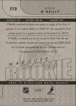 2009-10 O-Pee-Chee #772 Ryan O'Reilly Back