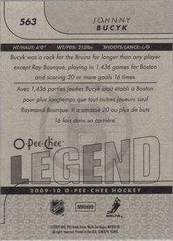 2009-10 O-Pee-Chee #563 Johnny Bucyk Back