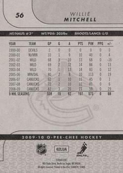 2009-10 O-Pee-Chee #56 Willie Mitchell Back