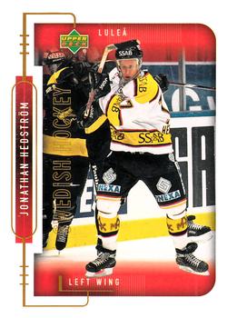 1999-00 Upper Deck Swedish Hockey League #142 Jonathan Hedstrom Front