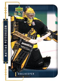 1999-00 Upper Deck Swedish Hockey League #1 Mattias Pettersson Front