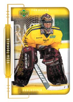 1999-00 Upper Deck Swedish Hockey League #52 Vesa Toskala Front