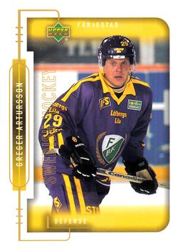 1999-00 Upper Deck Swedish Hockey League #55 Greger Artursson Front