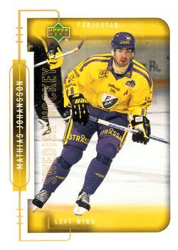 1999-00 Upper Deck Swedish Hockey League #64 Mathias Johansson Front