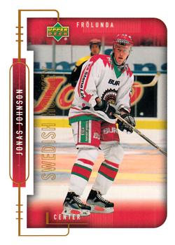1999-00 Upper Deck Swedish Hockey League #85 Jonas Johnson Front
