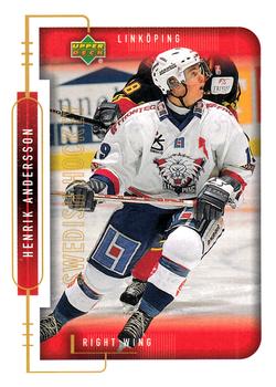 1999-00 Upper Deck Swedish Hockey League #125 Henrik Andersson Front