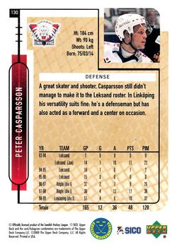 1999-00 Upper Deck Swedish Hockey League #130 Peter Casparsson Back