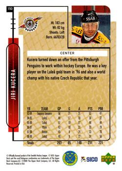 1999-00 Upper Deck Swedish Hockey League #150 Jiri Kucera Back