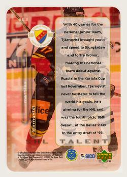 1999-00 Upper Deck Swedish Hockey League #203 Mathias Tjarnqvist Back