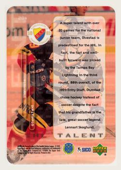 1999-00 Upper Deck Swedish Hockey League #204 Jimmie Olvestad Back