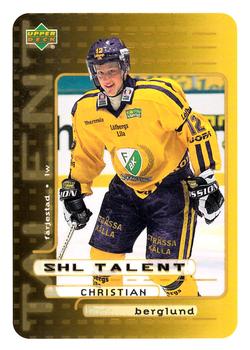 1999-00 Upper Deck Swedish Hockey League #206 Christian Berglund Front