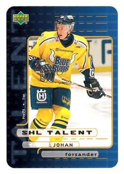 1999-00 Upper Deck Swedish Hockey League #207 Johan Forsander Front