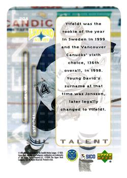 1999-00 Upper Deck Swedish Hockey League #208 David Ytfeldt Back