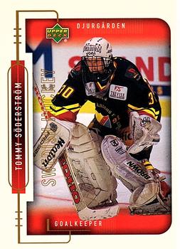 1999-00 Upper Deck Swedish Hockey League #219 Tommy Soderstrom Front