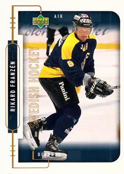 1999-00 Upper Deck Swedish Hockey League #2 Rikard Franzen Front