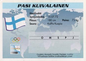 1994 Semic Jääkiekkokortit Keräilysarja (Finnish) #2 Pasi Kuivalainen Back