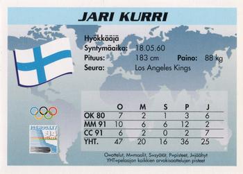 1994 Semic Jääkiekkokortit Keräilysarja (Finnish) #24 Jari Kurri Back