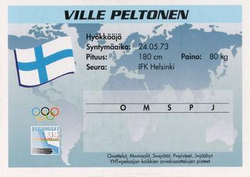 1994 Semic Jääkiekkokortit Keräilysarja (Finnish) #33 Ville Peltonen Back