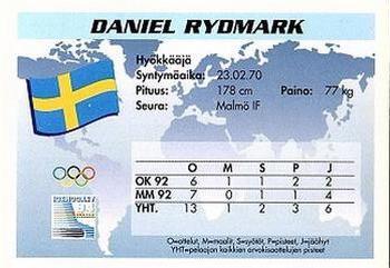 1994 Semic Jääkiekkokortit Keräilysarja (Finnish) #66 Daniel Rydmark Back