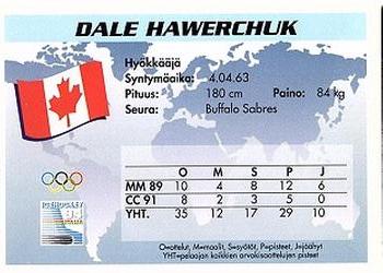 1994 Semic Jääkiekkokortit Keräilysarja (Finnish) #89 Dale Hawerchuk Back