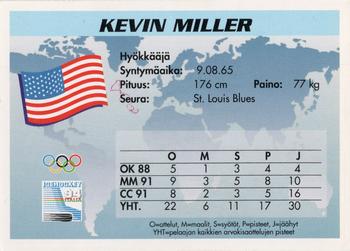 1994 Semic Jääkiekkokortit Keräilysarja (Finnish) #116 Kevin Miller Back