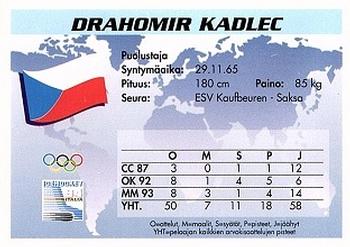 1994 Semic Jääkiekkokortit Keräilysarja (Finnish) #170 Drahomir Kadlec Back