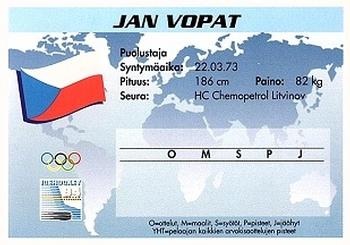 1994 Semic Jääkiekkokortit Keräilysarja (Finnish) #171 Jan Vopat Back