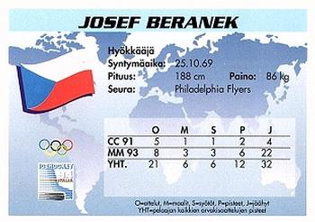 1994 Semic Jääkiekkokortit Keräilysarja (Finnish) #176 Josef Beranek Back