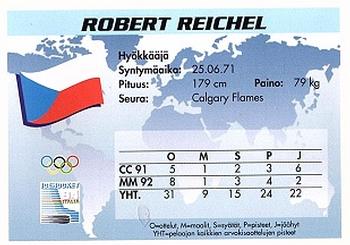 1994 Semic Jääkiekkokortit Keräilysarja (Finnish) #184 Robert Reichel Back