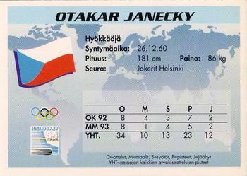 1994 Semic Jääkiekkokortit Keräilysarja (Finnish) #188 Otakar Janecky Back