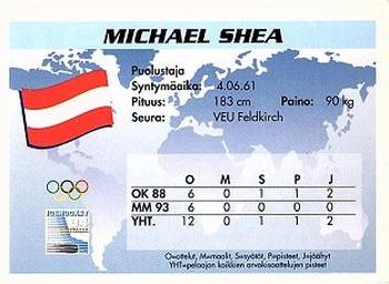 1994 Semic Jääkiekkokortit Keräilysarja (Finnish) #236 Michael Shea Back