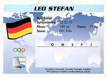 1994 Semic Jääkiekkokortit Keräilysarja (Finnish) #290 Leo Stefan Back
