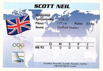 1994 Semic Jääkiekkokortit Keräilysarja (Finnish) #327 Scott Neil Back