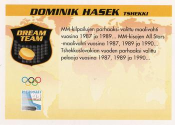 1994 Semic Jääkiekkokortit Keräilysarja (Finnish) #333 Dominik Hasek Back