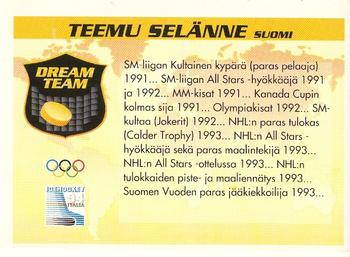 1994 Semic Jääkiekkokortit Keräilysarja (Finnish) #345 Teemu Selänne Back