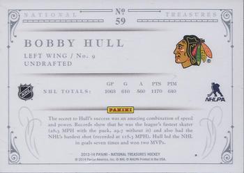 2013-14 Panini National Treasures #59 Bobby Hull Back