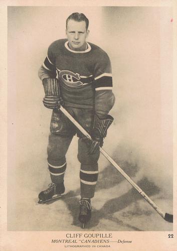 1939-40 O-Pee-Chee (V301-1) #22 Cliff Goupille Front