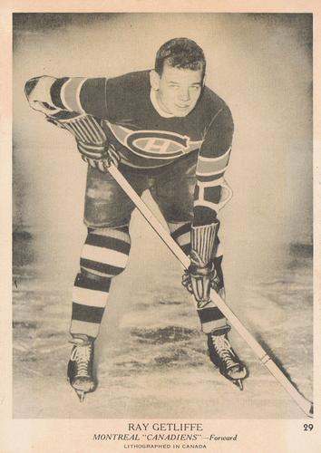 1939-40 O-Pee-Chee (V301-1) #29 Ray Getliffe Front