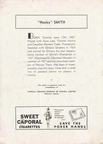 1934-35 Sweet Caporal #NNO Hooley Smith Back