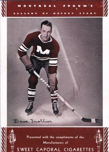 1934-35 Sweet Caporal #NNO Dave Trottier Front
