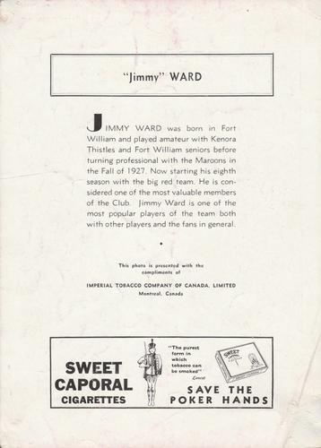 1934-35 Sweet Caporal #NNO Jimmy Ward Back
