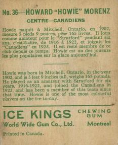 1933-34 World Wide Gum Ice Kings (V357) #36 