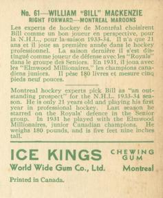 1933-34 World Wide Gum Ice Kings (V357) #61 
