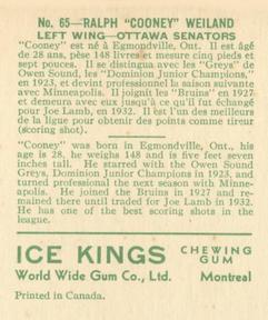 1933-34 World Wide Gum Ice Kings (V357) #65 
