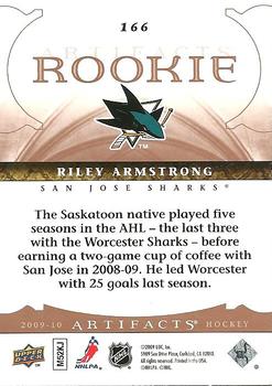 2009-10 Upper Deck Artifacts #166 Riley Armstrong Back