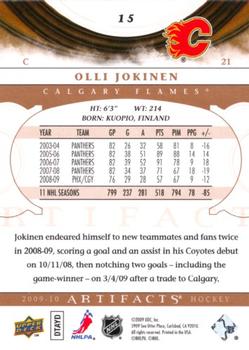 2009-10 Upper Deck Artifacts #15 Olli Jokinen Back