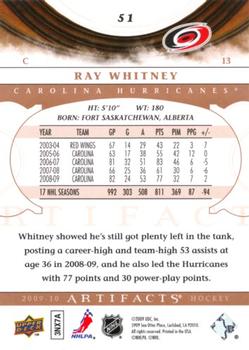 2009-10 Upper Deck Artifacts #51 Ray Whitney Back