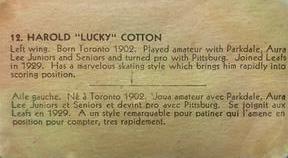 1933-34 British Consols (V129) #12 Harold Cotton Back