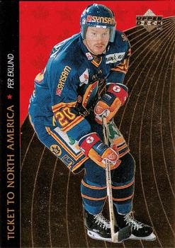 1995-96 Upper Deck Swedish Elite - Ticket to North America #NA5 Per Eklund Front